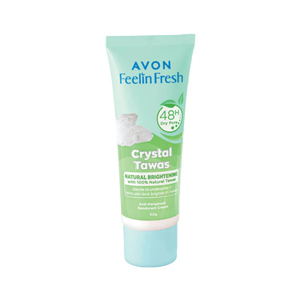 AVON FEELIN FRESH QUELCH CRYSTAL TAWAS Anti-Perspirant Deodorant Cream 55G