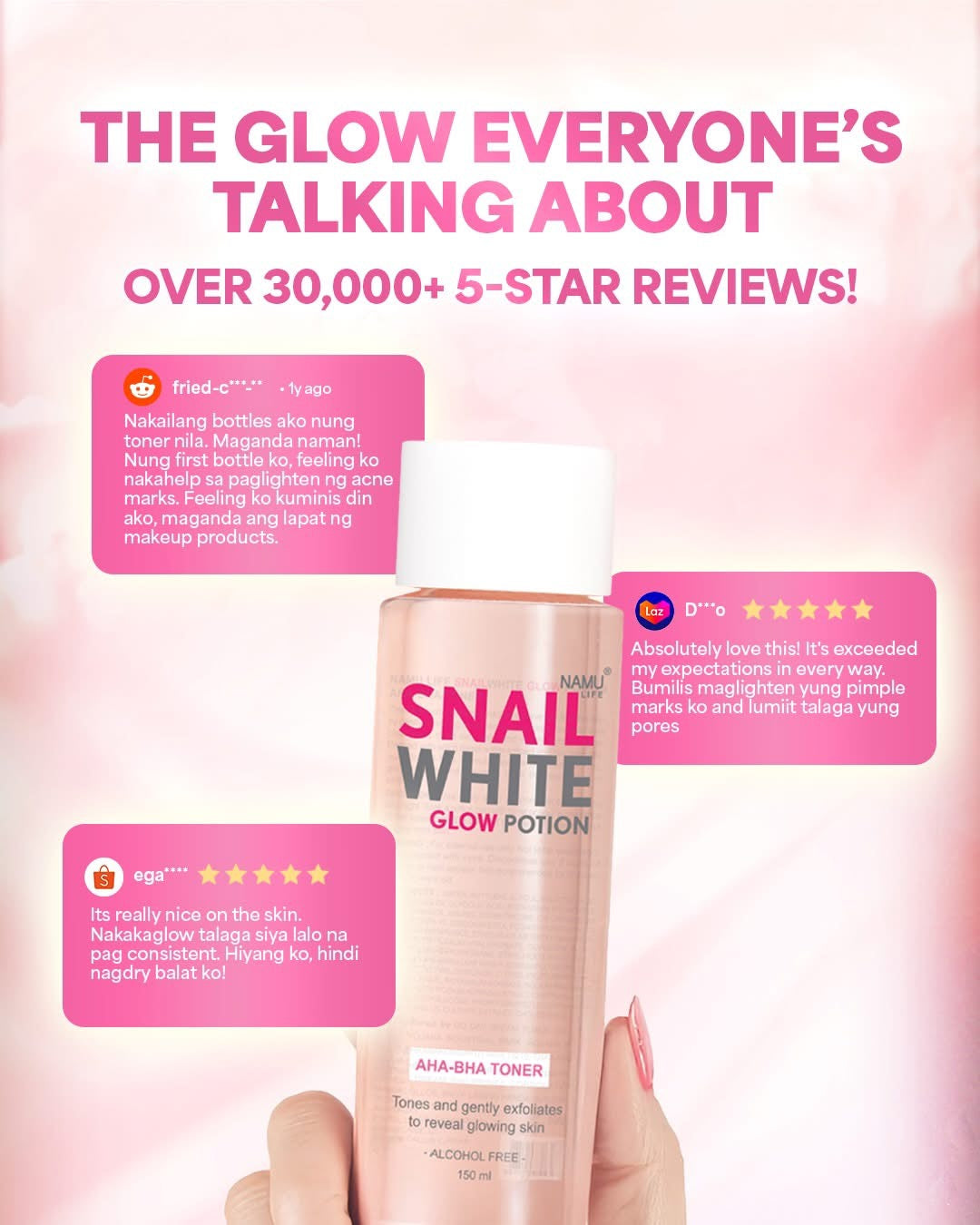 Namu Snail White Glow Potion AHA-BHA Toner 150ml