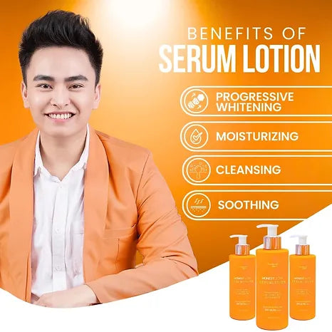 Honest Glow Serum Lotion - Papaya Extract + Hyaluronic Acid + Gluta Arbutin 250 ml