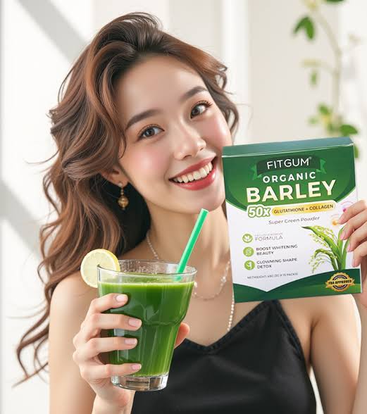 Fitgum Organic Barley Super Green Powder - 3g × 15 Packs
