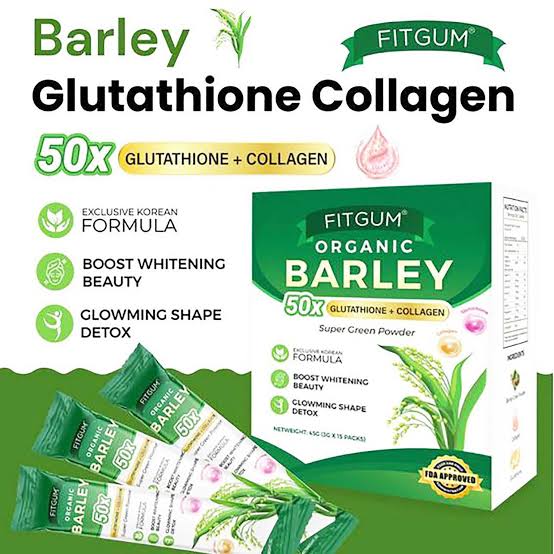 Fitgum Organic Barley Super Green Powder - 3g × 15 Packs