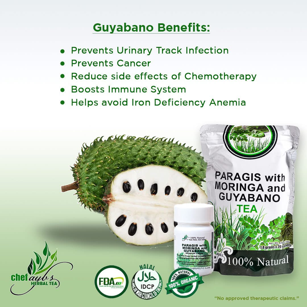 Chef Aybs Paragis with Moringa and Guyabano Capsules - 60 Capsules