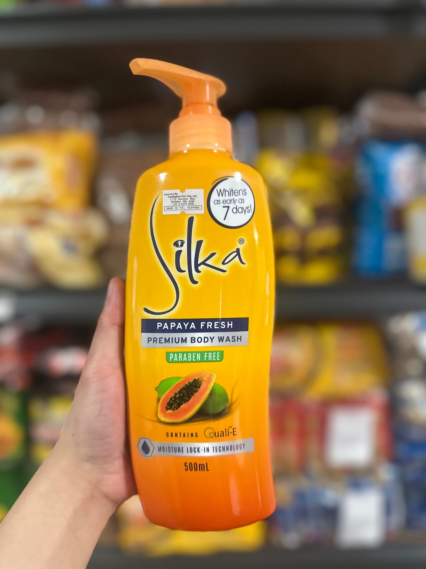 Silka Papaya Fresh Premium Body Wash Paraben Free 500ml
