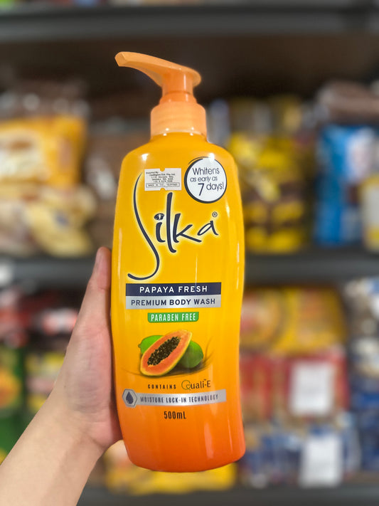 Silka Papaya Fresh Premium Body Wash Paraben Free 500ml