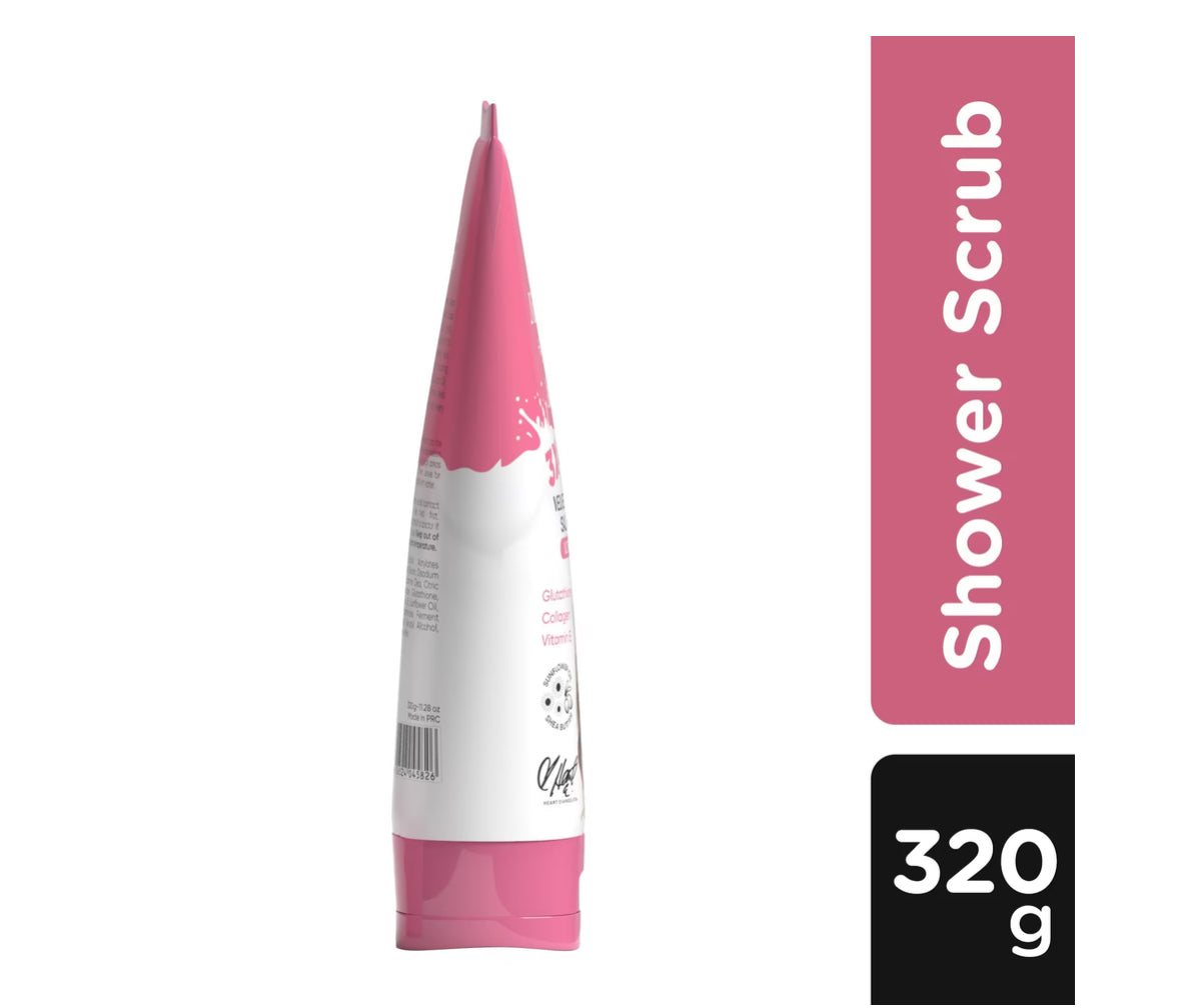 LUXE ORGANIX Niacinamide + Alpha Arbutin Velvet Shower Salt Scrub 320g