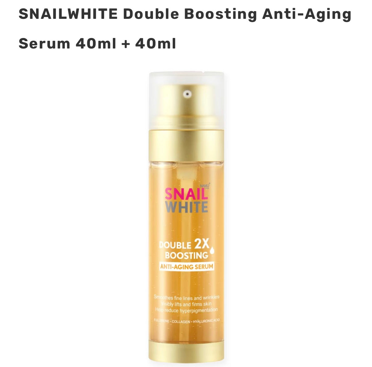Namu SNAILWHITE Double Boosting Anti-Aging Serum 40ml + 40ml