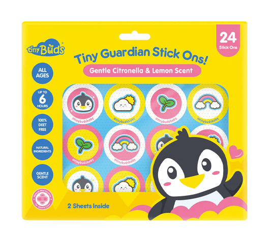 Tiny Buds Tiny Guardian Stick Ons Gentle Citronella and Lemon Scent - 24 Stick Ons