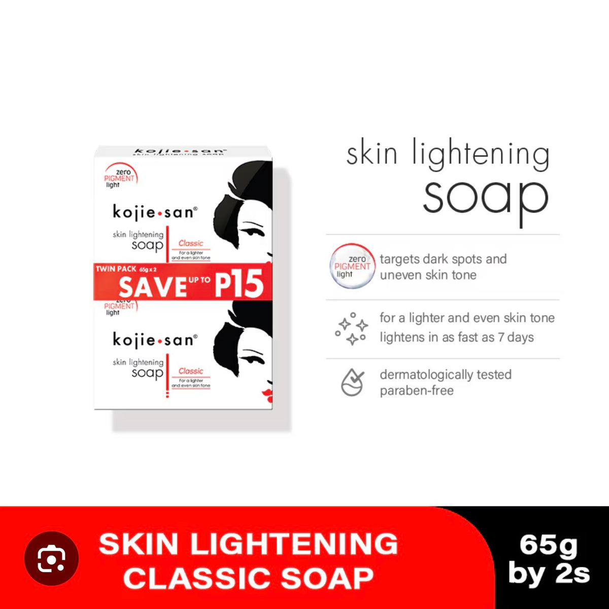 Kojiesan WHITENING SOAP TWINPACK 65Gx2