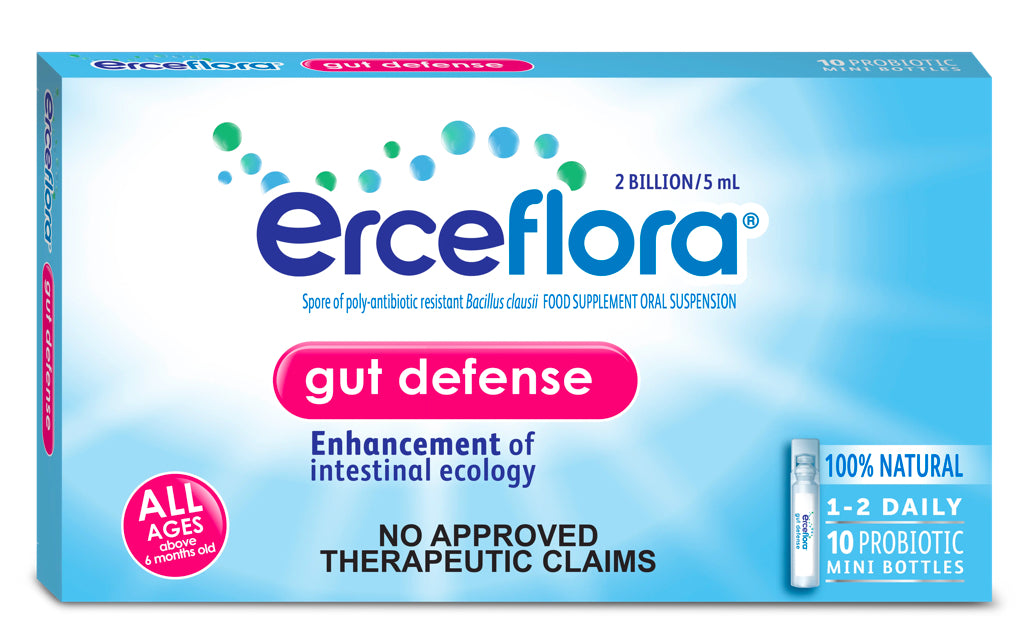 Erceflora Gut Defense 10 Probiotic Mini Bottles