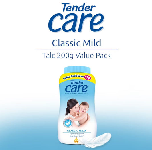 TENDER CARE Classic Mild Hypo-Allergenic Baby Powder 200g
