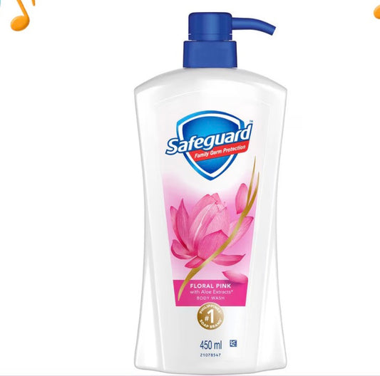 SAFEGUARD FLORAL PINK BODY WASH PUMP 450ml