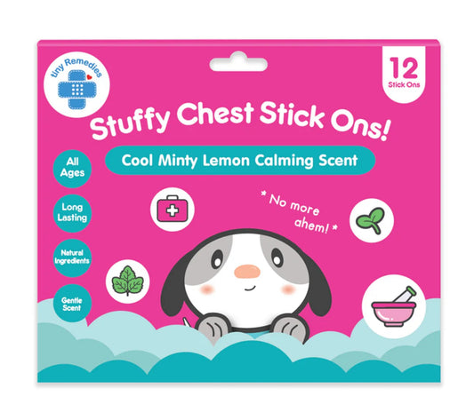 Tiny Buds Stuffy Chest Stick Ons - 12 Stick ons