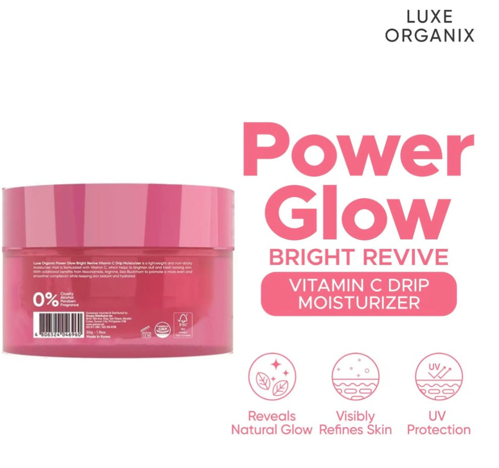 LUXE ORGANIX Power Glow Bright Revive Vitamin C Drip Moisturizer 50g