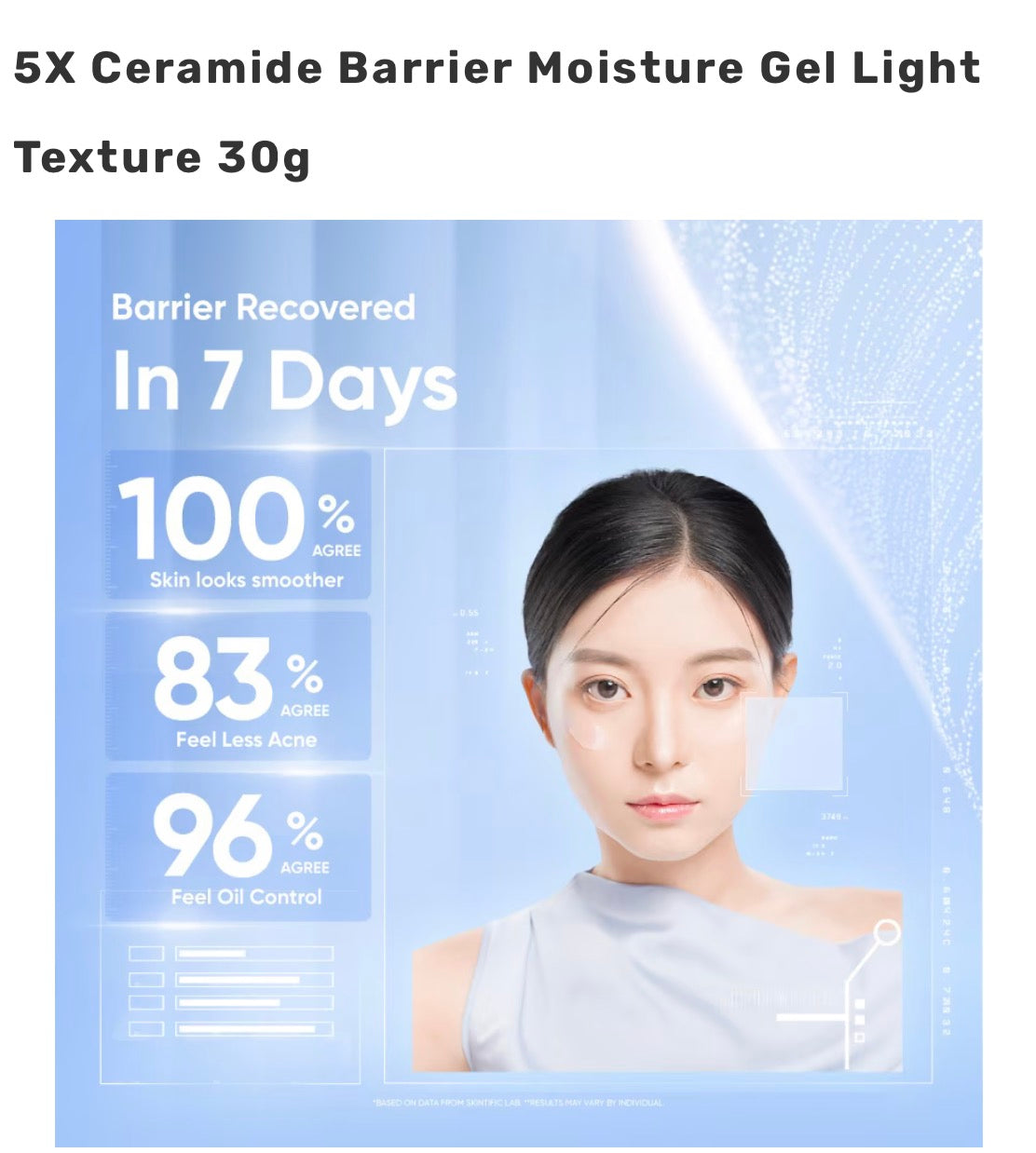 SKINTIFIC 5X Ceramide Barrier Moisture Gel LIGHT Texture 30g