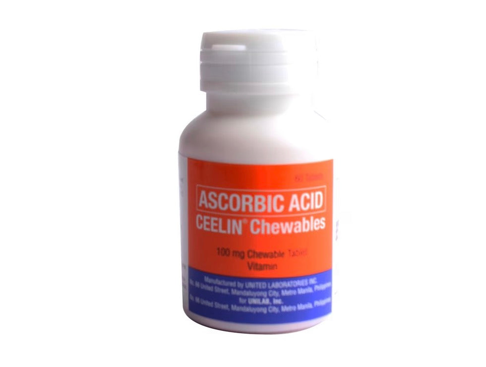 CEELIN
Ascorbic Acid 100mg Tablets x 60 Chewable Tablets/Pack