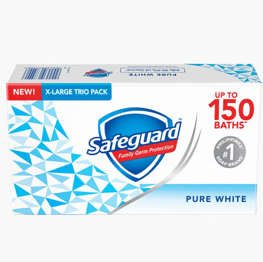 SAFEGUARD Pure White Bar Soap X-Large Trio Pack 160g X 3