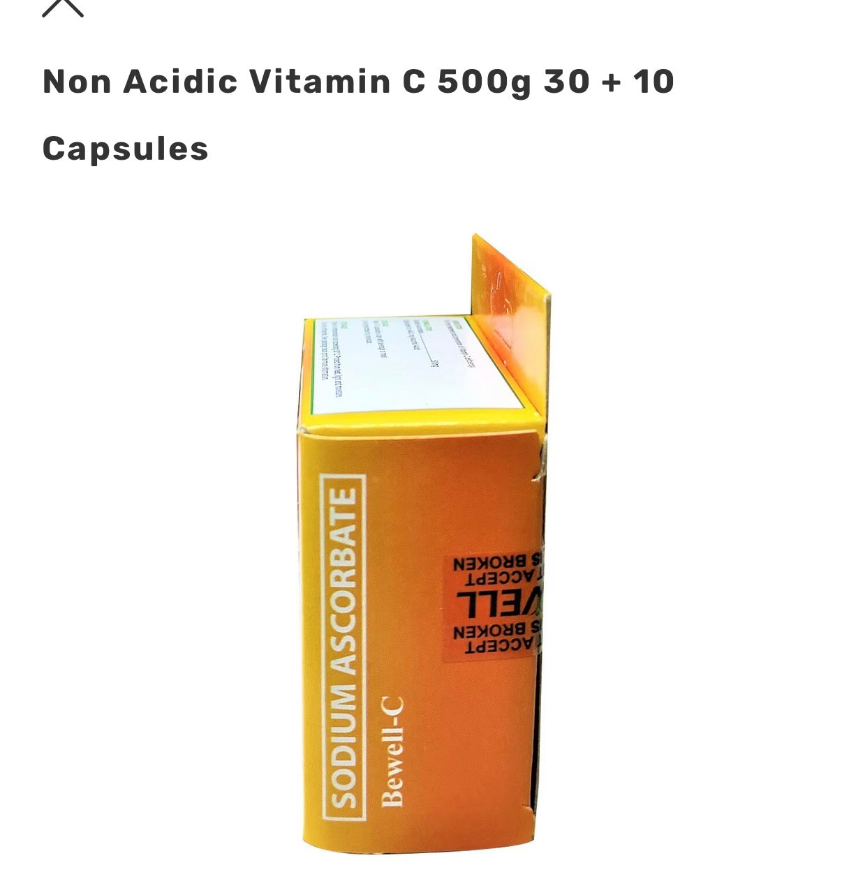 BEWELL C Vitamin C 500g 30 + 10 Capsules