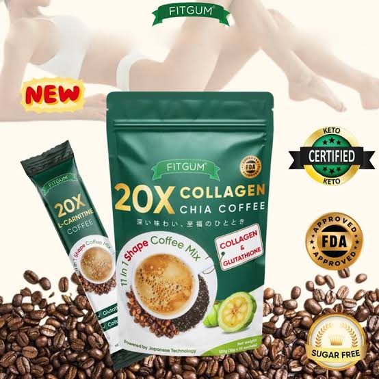 FITGUM Collagen Chia Coffee - 11 in 1 Coffee Mix