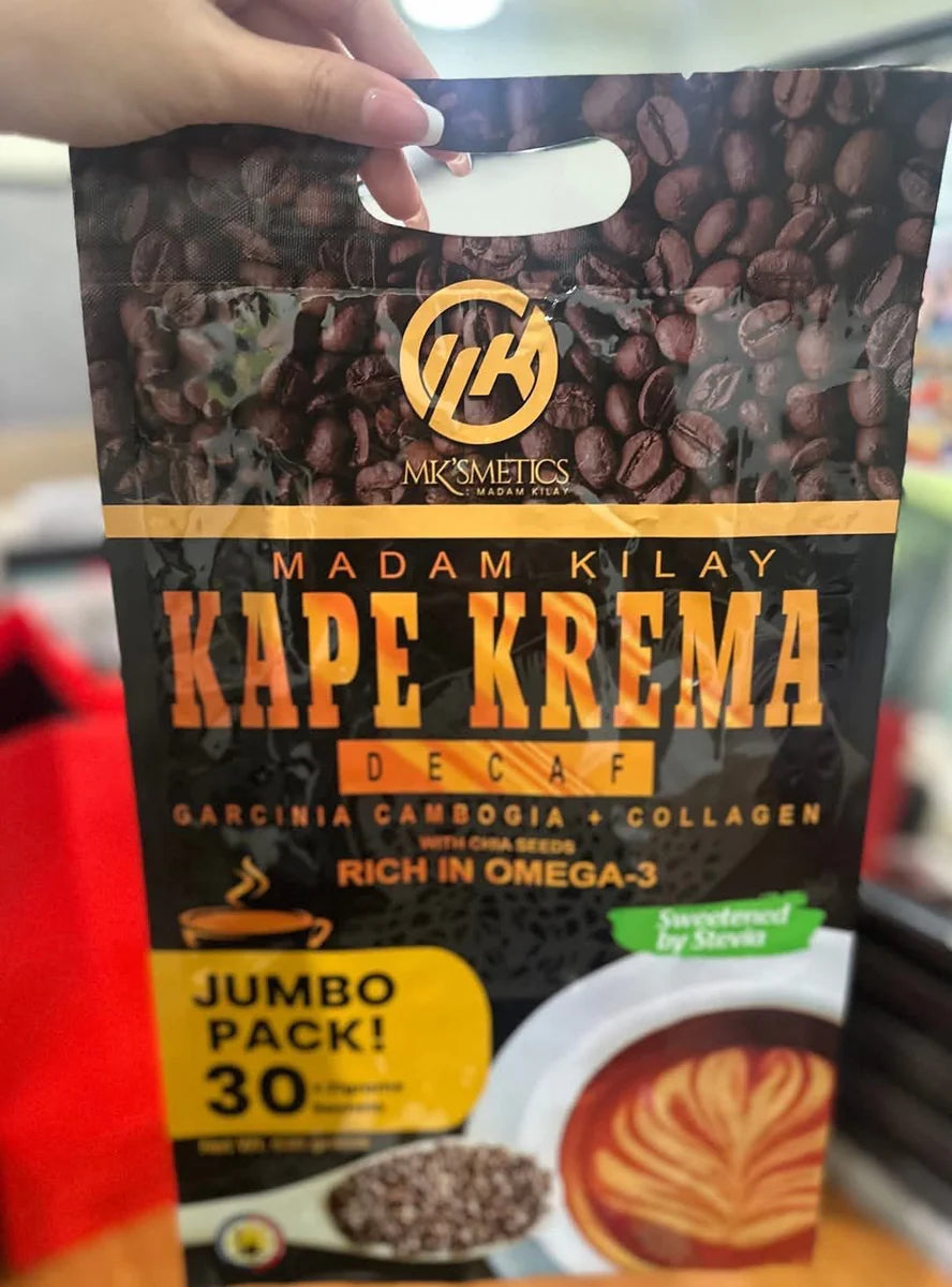 MK Cosmetics Slimming K Kape Krema Decaf BIG POUCH -30 Sachets by Madam Kilay