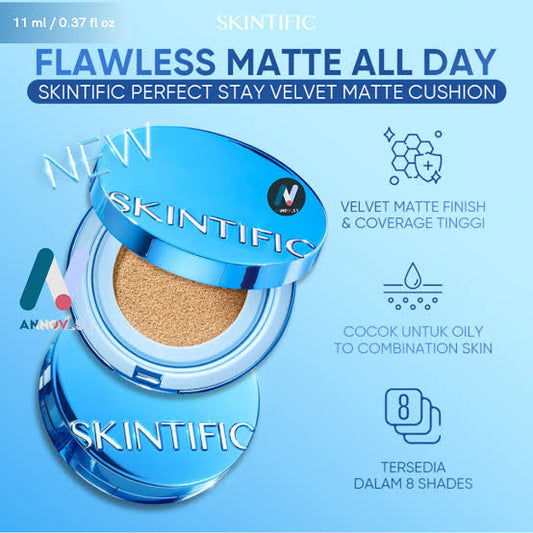 SKINTIFIC Perfect Stay Velvet Matte Cushion - ALMOND