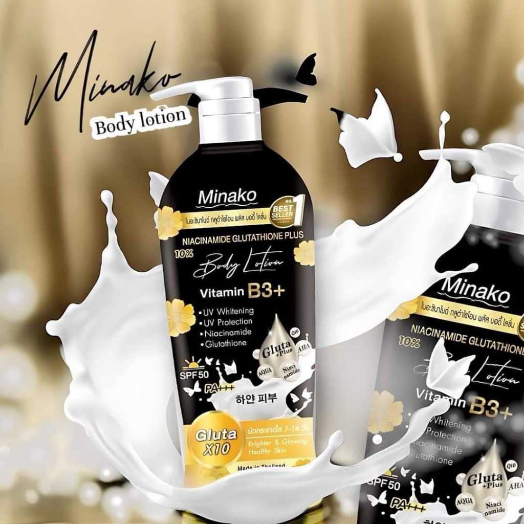 MINAKO NIACINAMIDE GLUTATHIONE PLUS BODY LOTION VITAMIN B3+ 500ML