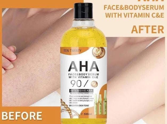 TEN TWENTY AHA Face & Body Serum Vitamin C & E 500ml