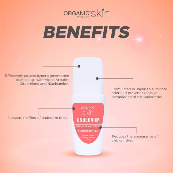Organic Skin Japan 4x Intensive Whitening Powder Dry Deodorant 40ml