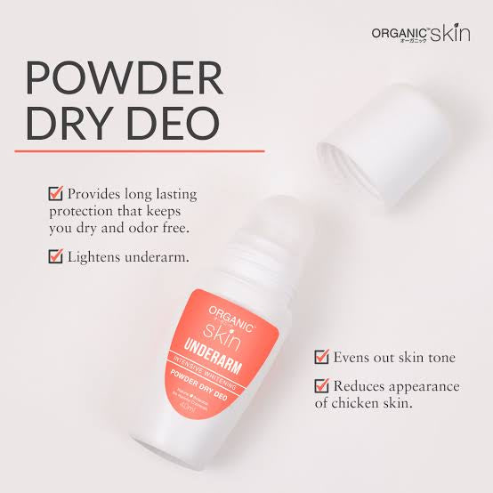 Organic Skin Japan 4x Intensive Whitening Powder Dry Deodorant 40ml