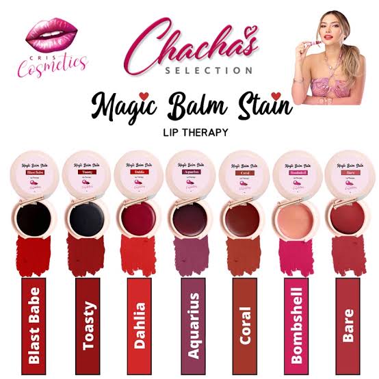 CC GLAM By Cris Cosmetics Lip Balm Stain - DUO PEACH AND BLOODSHOT SHADES