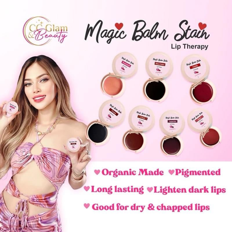 CC GLAM By Cris Cosmetics Lip Balm Stain - DUO PEACH AND BLOODSHOT SHADES