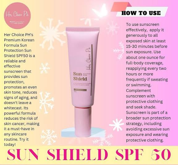Her Choice PH Sunshield SPF50 50ml