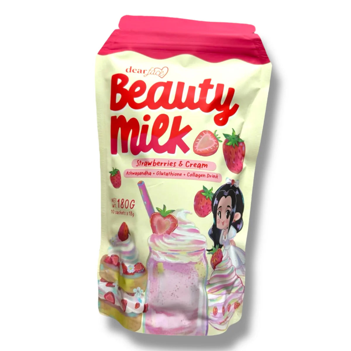 Dear Face Beauty Milk Strawberries & Cream 10s