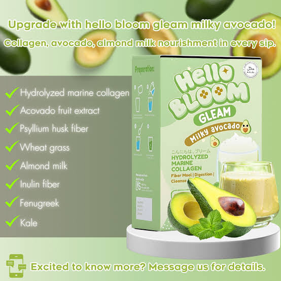 Kiray’s HOT BABE Hello Bloom Gleam Milky Avocado 10Sachets/18g