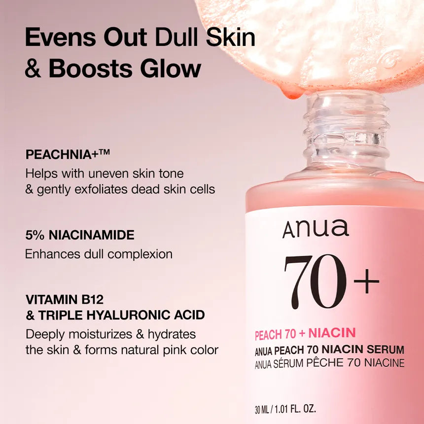 Anua Peach 70 Niacin Serum - 2x30ml