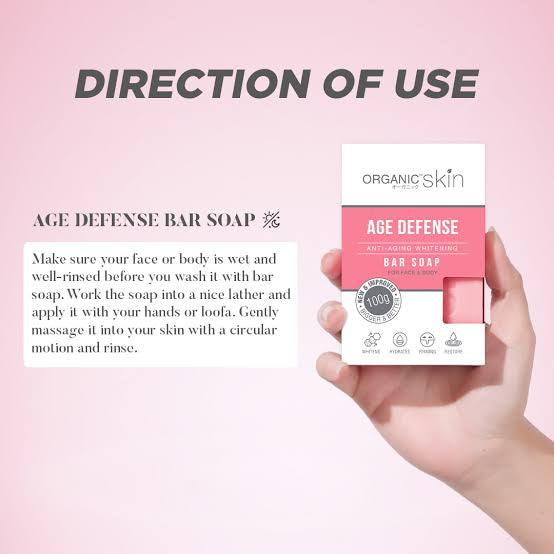 Organic Skin Japan Age Defense AntiAging Whitening Soap 100g Anti Aging