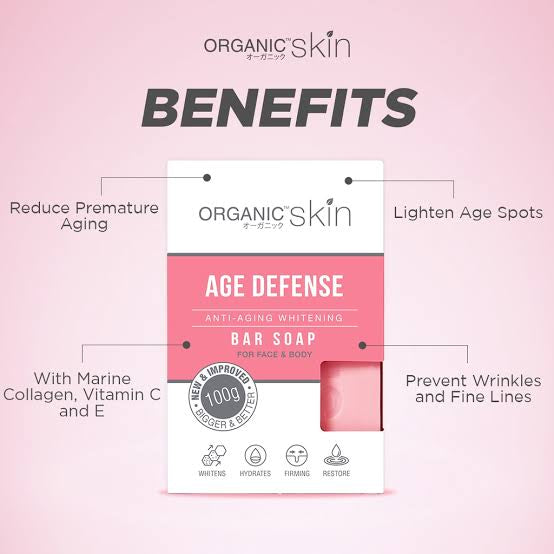 Organic Skin Japan Age Defense AntiAging Whitening Soap 100g Anti Aging