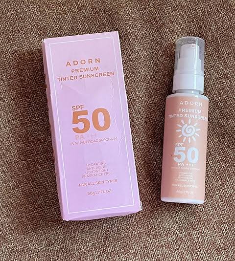 Adorn Premium Tinted Sunscreen SPF50 PA+++ 50g