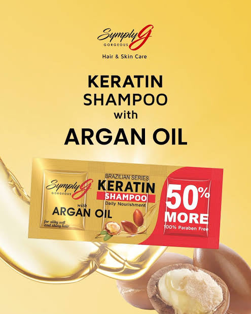 SYMPLY G SHAMPOO KERATIN Daily Nourishment with Argan Oil 18ml X 6