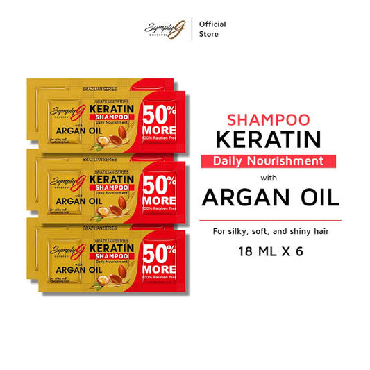SYMPLY G SHAMPOO KERATIN Daily Nourishment with Argan Oil 18ml X 6