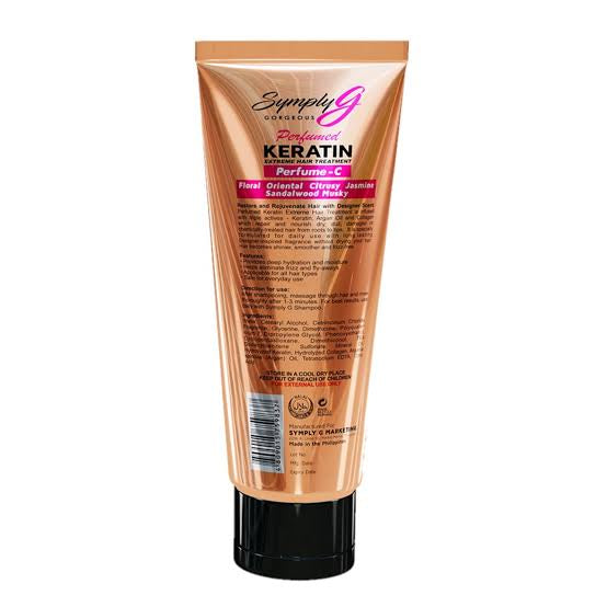 SYMPLY G Perfumed Keratin Extreme Hair Treatment with Argan Oil & Collagen Perfume - C FLORAL ORIENTAL CITRUSY JASMINE SANDALWOOD MUSKY 220ml - Chanel Scent Inspired