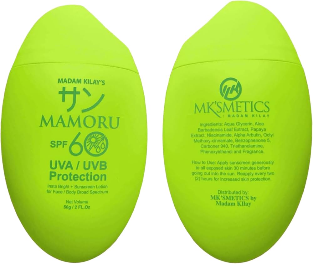 MK Cosmetics Mamoru Sunscreen SPF 60 UVA/UVB protection 50g by Madam Kilay