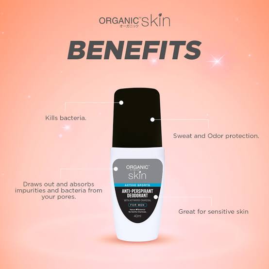 Organic Skin Japan Anti-Perspirant Deodorant For Men 40ml Underarm Whitening Deo RollOn