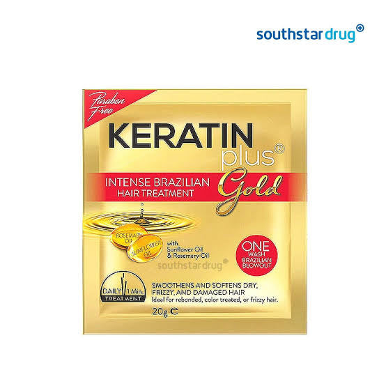 KERATIN PLUS
Gold Intense Brazilian Hair Treatment 20g X 6 sachets