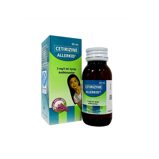 Cetirizine ALLERKID 5 mg/5 mL Syrup 60ML Bottle
