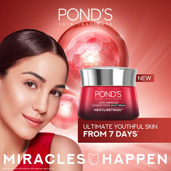 Ponds Age Miracle Ultimate Youth Night Cream Hexyl Retinol Advanced Repair Technology 50g