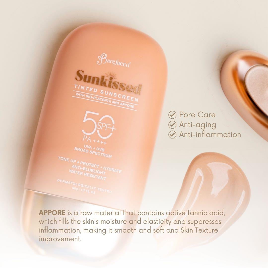 Barefaced Sunkissed TINTED Sunscreen SPF 50 PA++++ 50g
