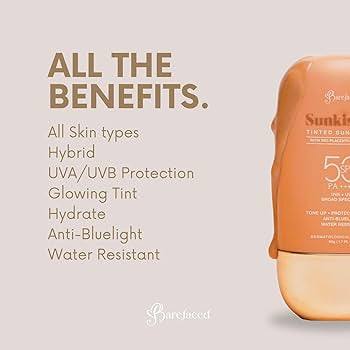 Barefaced Sunkissed TINTED Sunscreen SPF 50 PA++++ 50g