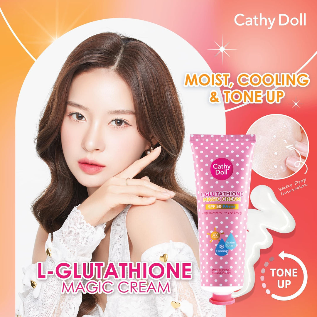 Cathy Doll L-Glutathione Magic Cream Whitening Sunscreen SPF50+ PA+++ Perth Affordable Beauties PTY LTD Cathy Doll L-Glutathione Magic Cream Whitening Sunscreen SPF50+ PA+++ Perth Affordable Beauties PTY LTD