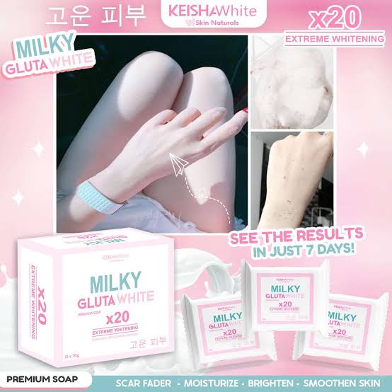 SVMY Skin Naturals MILKY GLUTAWHITE SOAP x20 Extreme Whitening SCAR FADER & DARK SPOT LIGHTENER 70g - SOLD PER PIECE
