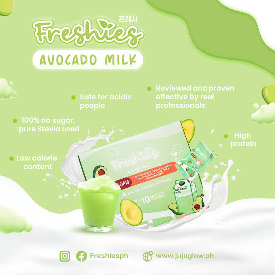 Freshies Avocado Milk (Collagen Drink) by Juju Glow - 10 sachets